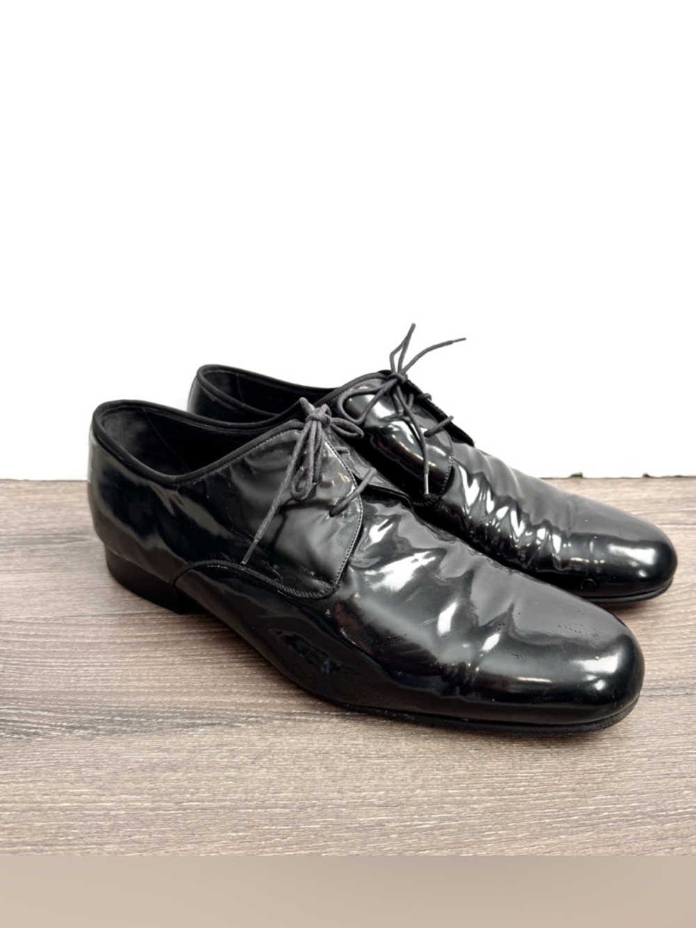 Bally Black Patent Leather Shoes Mens 11.5 EEE Dress Tuxedo Shoe